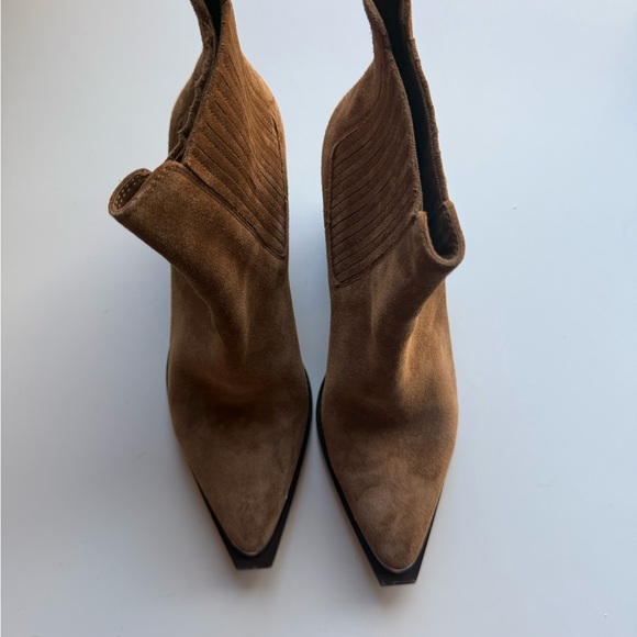 PAIGE Tan Suede Western Boots - Picture 5 of 6